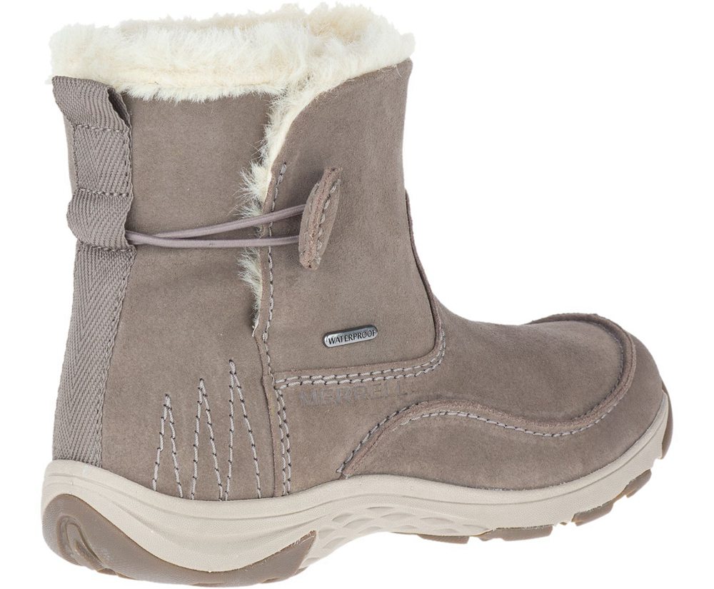 Botas Senhora - Merrell Approach Sage Pull On Polar Waterproof - Bege - RJX041852